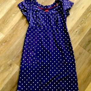 Joules Polkadot Navy Dress (with pockets!)